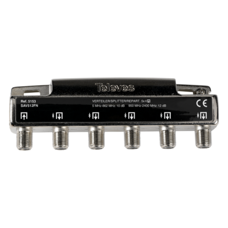 PARTITORE 5-2400MHz "F" 5VIE 10/12dB