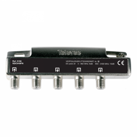 PARTITORE 5-2400MHz "F" 4VIE 7/9dB+DC