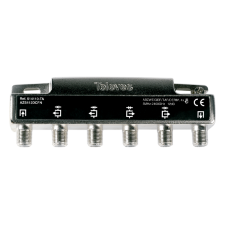DERIVATORE 5-2400MHZ "F" 4VIE 12DB + DC