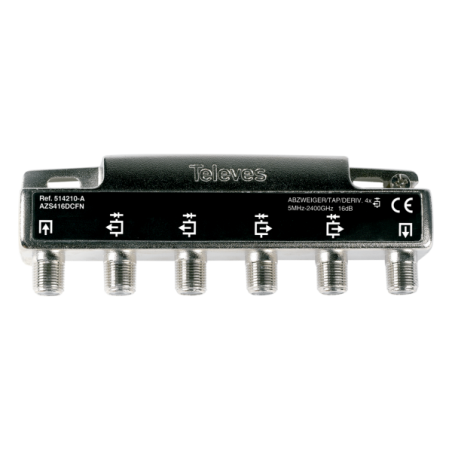 DERIVATORE 5-2400MHZ "F" 4VIE 16DB + DC