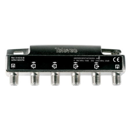 DERIVATORE 5-2400MHZ "F" 4VIE 19DB +DC